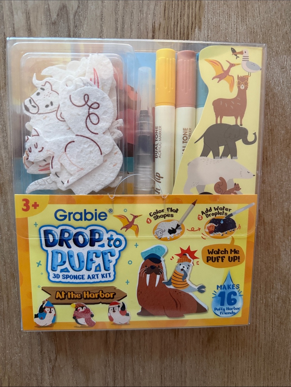 Drop to Puff 3D Sponge Art Kit - At the Harbor (Yellow, Blue, White)